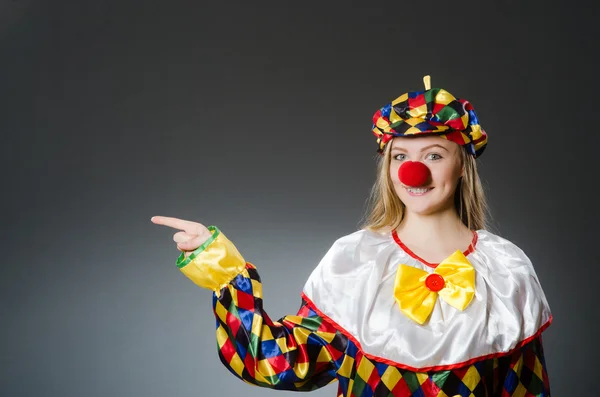 Clown nel concetto divertente — Foto Stock