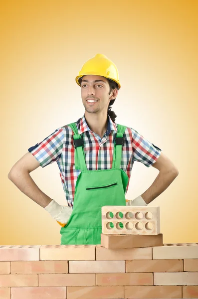 Construtor com chapéu duro — Fotografia de Stock
