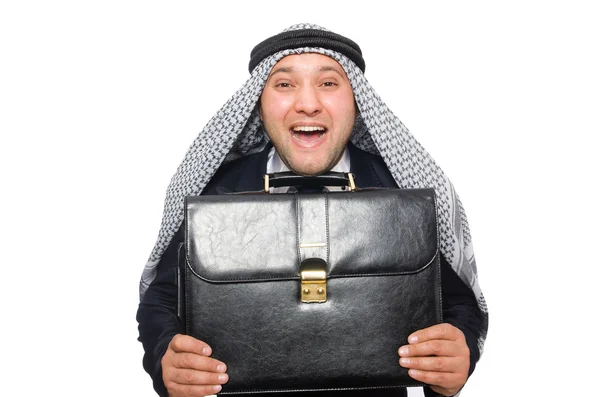 Arabski biznesmen odizolowany na białym — Zdjęcie stockowe