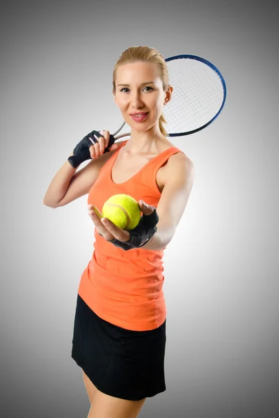 Kvinna tennisspelare. — Stockfoto