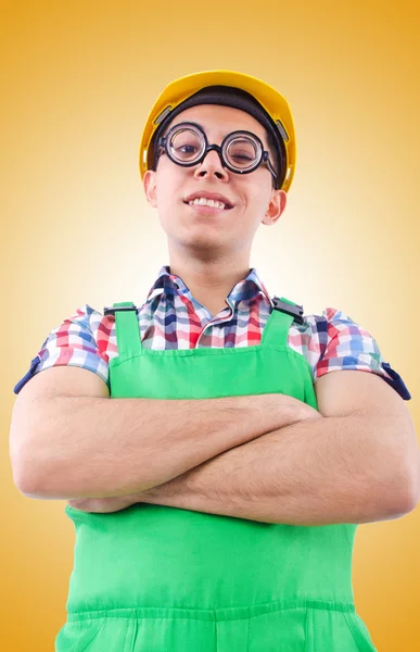 Funny construction worker — Stock Photo, Image