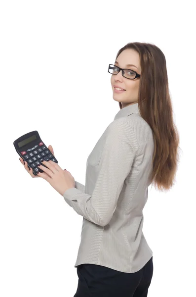 Femme en entreprise concept isolé sur blanc — Photo