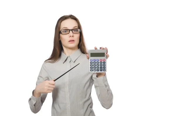 Femme en entreprise concept isolé sur blanc — Photo