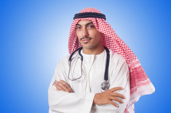 Arap doktor stetoskop ile — Stok fotoğraf