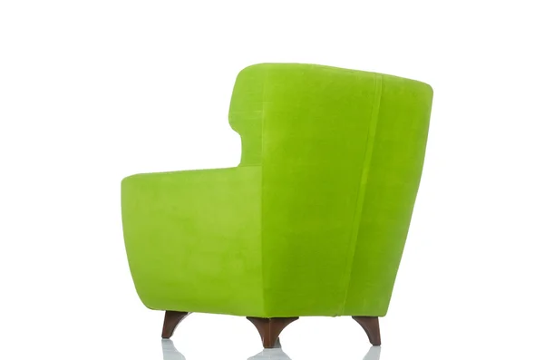 Sillón verde aislado en el blanco —  Fotos de Stock