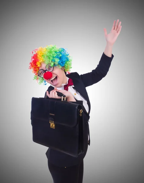 Frau Clown Geschäftsfrau — Stockfoto