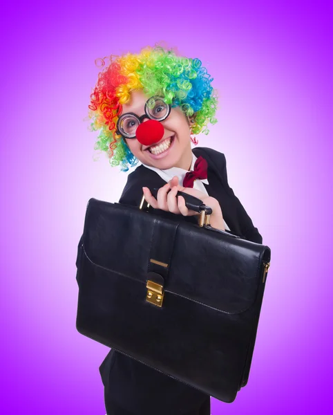 Женщина-клоун-бизнесвумен — стоковое фото