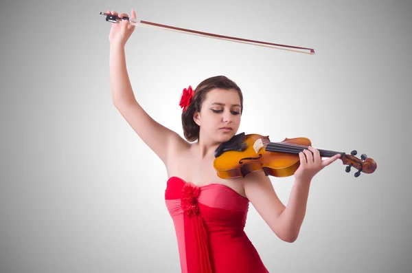 Giovane ragazza con violino — Foto Stock