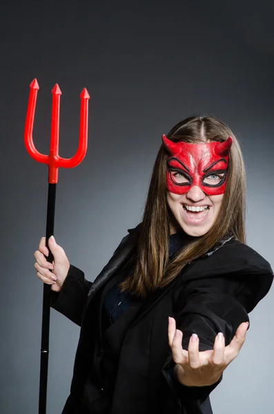 Diablo divertido en el concepto de Halloween —  Fotos de Stock