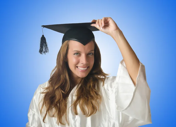 Young student with diploma — Stock Photo, Image