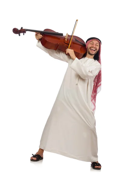 Homme arabe jouant de l'instrument de musique — Photo