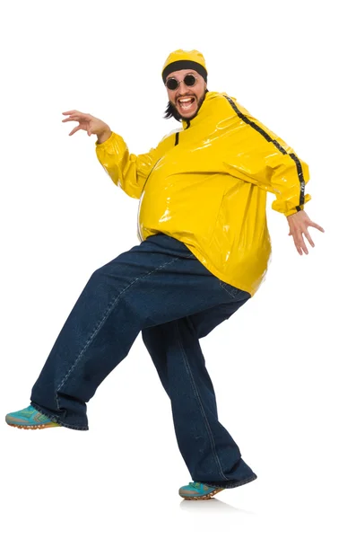 Overweight man isolated on the white — Stock Photo, Image