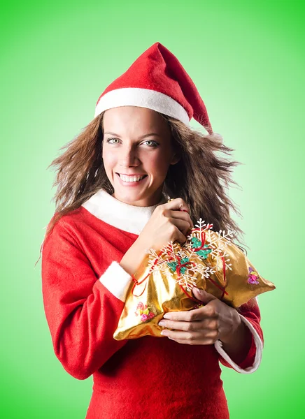 Woman santa claus — Stock Photo, Image