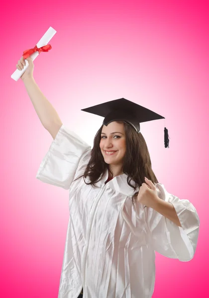 Abschluss mit Diplom — Stockfoto