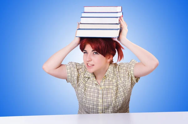 Girl student with books Royalty Free Stock Photos