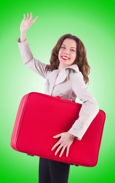 Young woman preparing for vacation — Stock Photo, Image