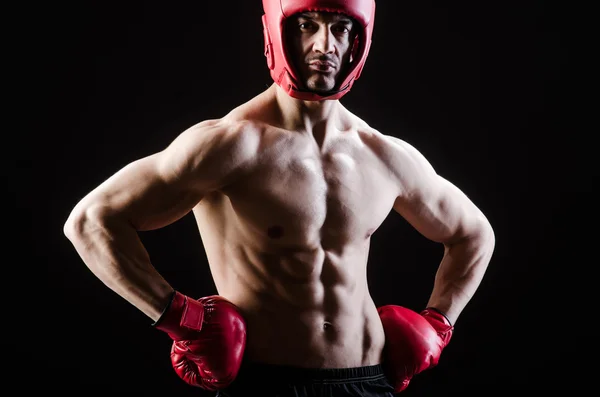 ボクシングのコンセプトで筋肉の男 — ストック写真