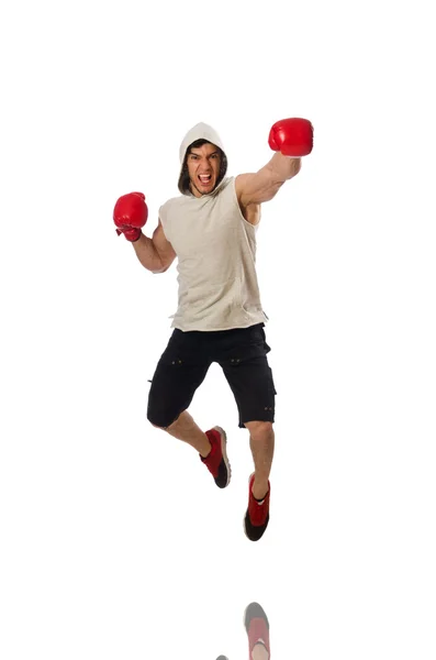 Concepto de boxeo con joven deportista — Foto de Stock