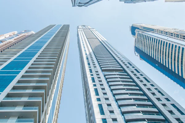 Tall Dubai Marina skyscrapers in UAE — Stock Photo, Image