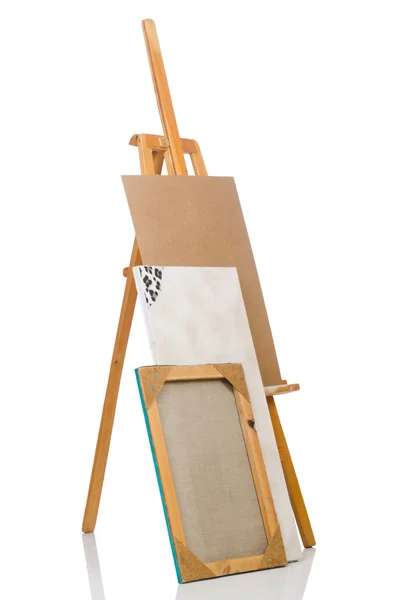 Easel isolado no fundo branco — Fotografia de Stock