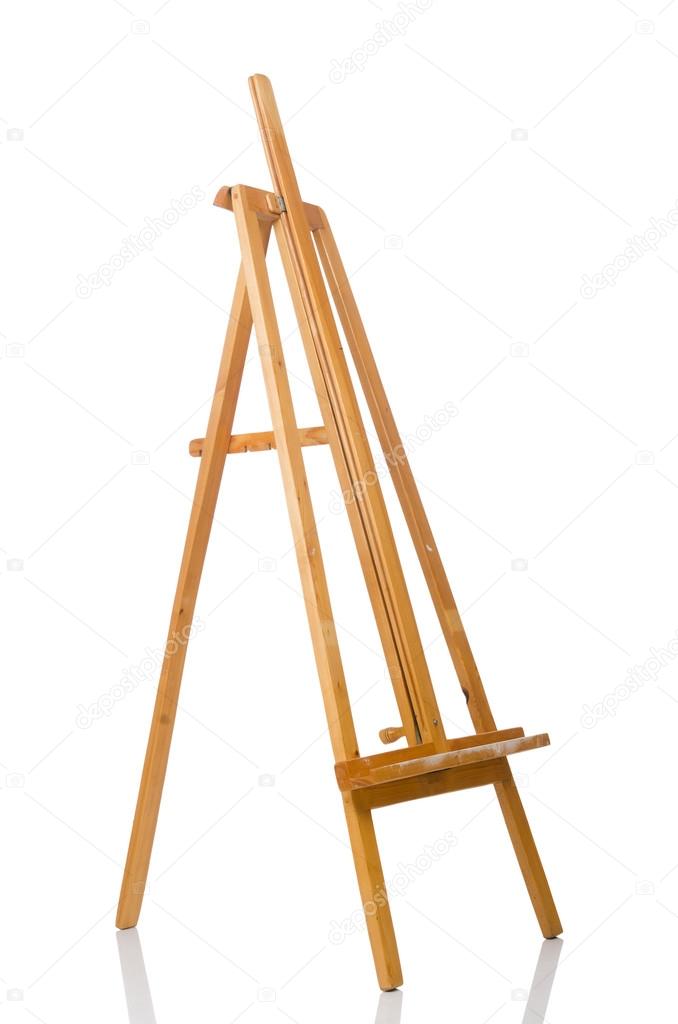 Easel isolated on the white background