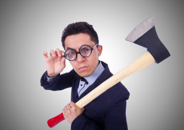 balta ile komik adam