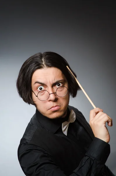 Funny conductor in musical concept — Stock Photo, Image