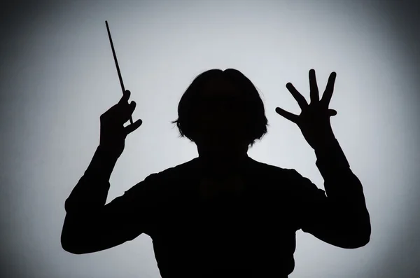 Funny conductor in musical concept — Stock Photo, Image