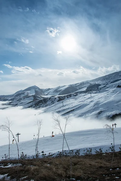 Mountains during winter in Azerbaijan — Stock Photo, Image