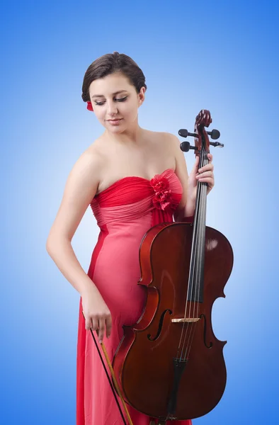 Young girl with violin — Stock Photo, Image