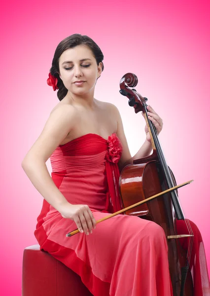 Young girl with violin — Stock Photo, Image