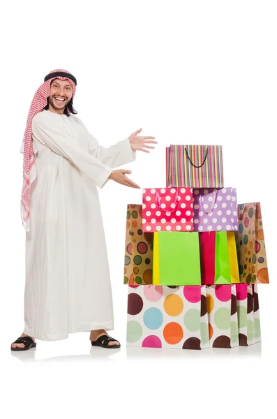 Арабські людина з сумками — стокове фото