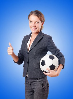 İşkadını futbol mavi ile