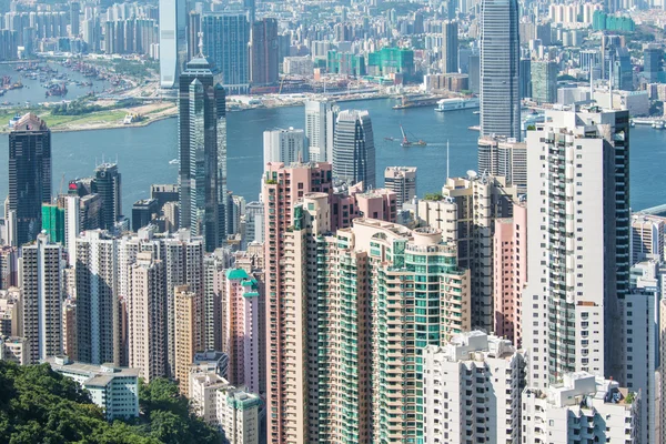 Uitzicht op Hong Kong gedurende de dag — Stockfoto