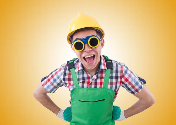 Funny construction worker — Stock Photo, Image