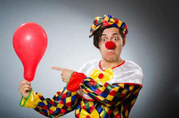 Grappige clown in komisch concept — Stockfoto