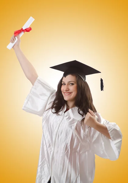 Graduado com diploma — Fotografia de Stock