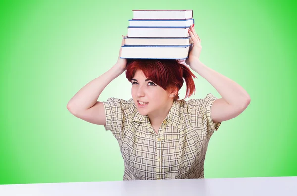 Girl student with books Stock Image