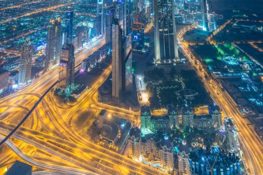 Gün batımında Dubai 'nin Panoraması