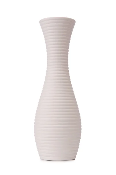 Elszigetelt fehér kerek váza — Stock Fotó