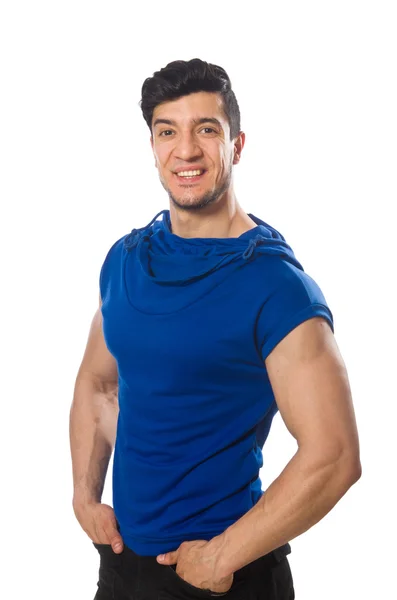 Muscular man isolated on the white — Stock Photo, Image