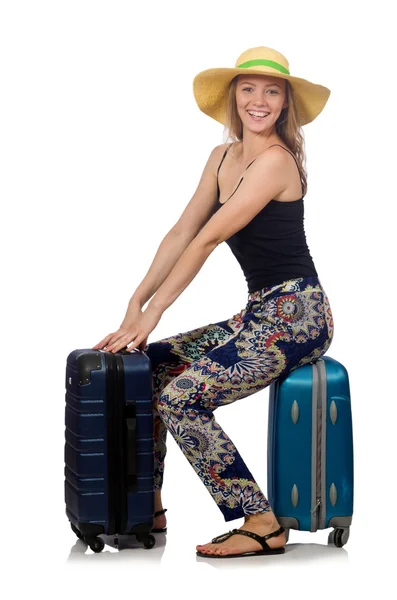 Woman ready for summer travel — Stock Photo, Image