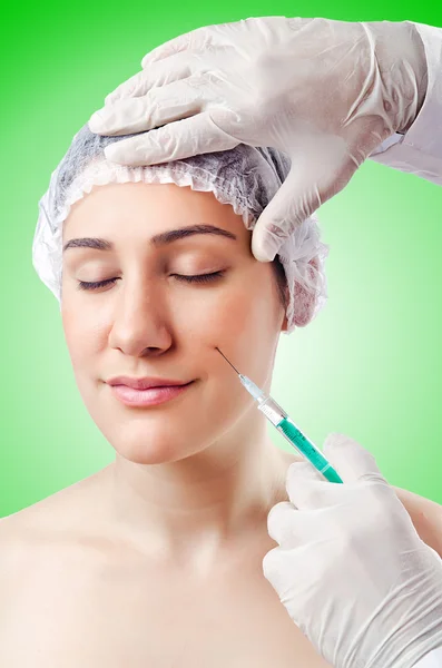 Woman under the plastic surgery — Stock Photo, Image