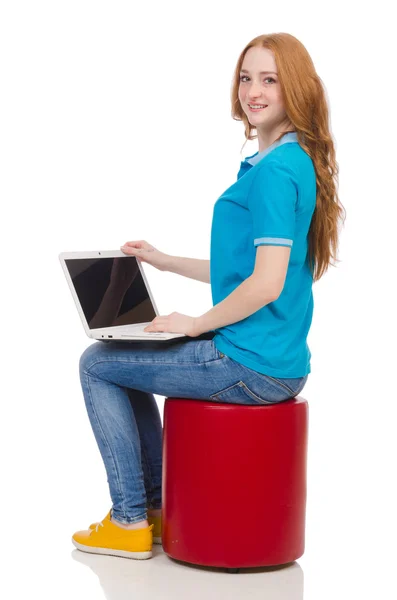 Estudiante con laptop — Foto de Stock