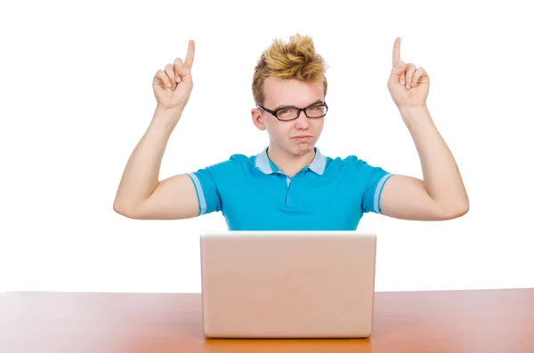 Schüler mit Laptop — Stockfoto