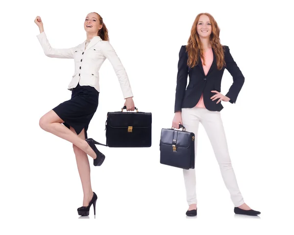 Set of photos with business woman — Stock Photo, Image