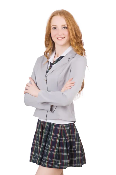 赤毛の若い学生女性 — ストック写真