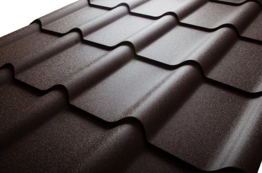 Metal çatı parçasına yakın çekim