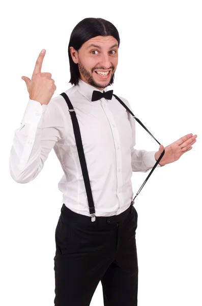 Jeune homme isolé sur blanc — Photo