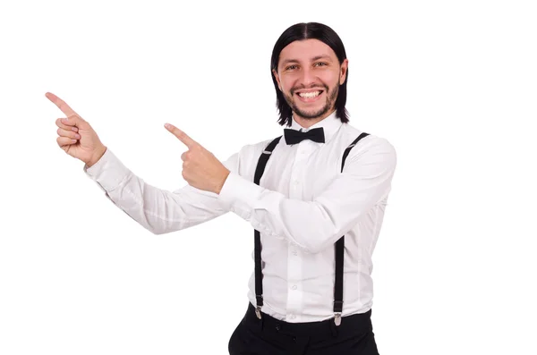 Jeune homme isolé sur blanc — Photo